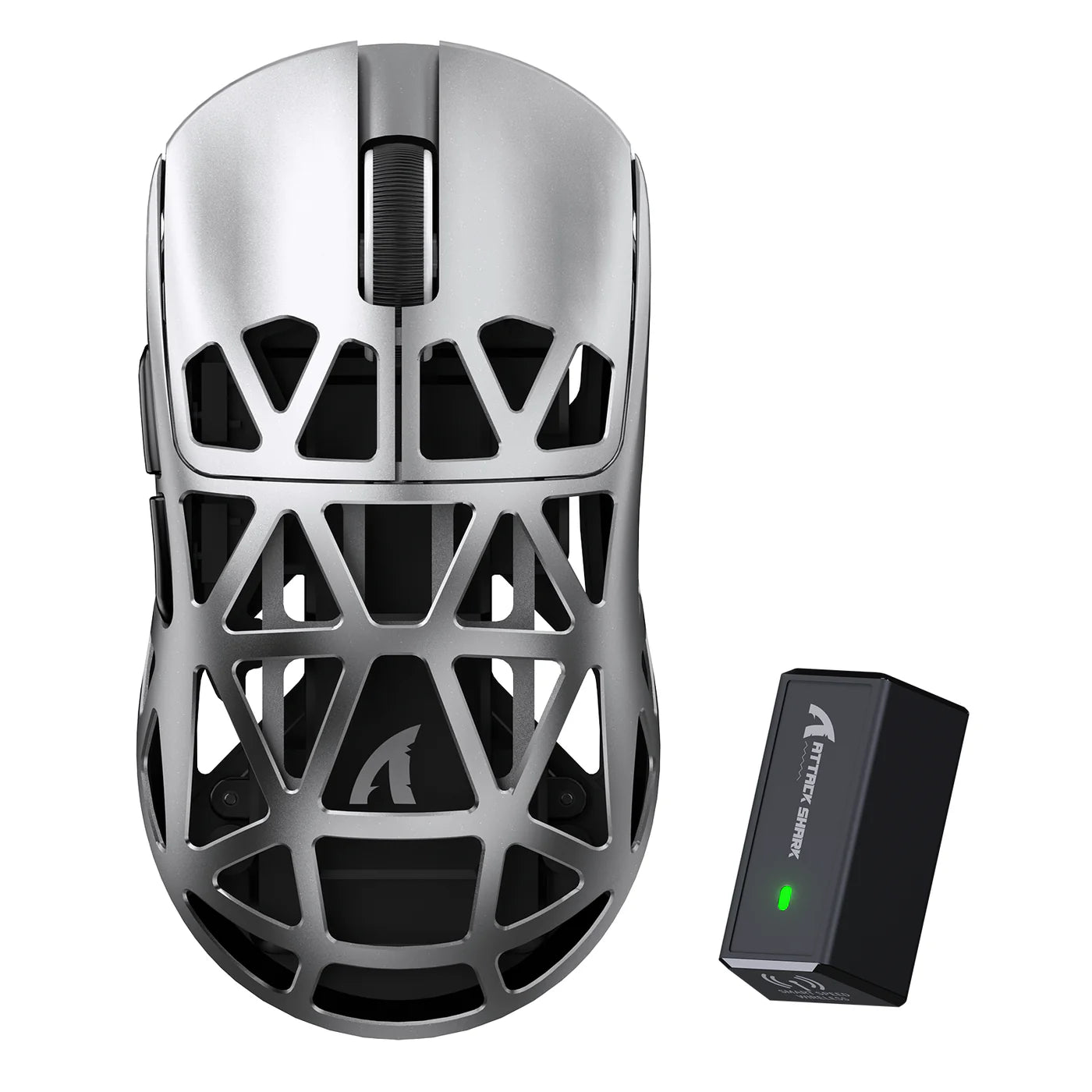 Attack Shark R2 magnesium alloy grey wireless gaming mouse 8k polling paw3950 sensor