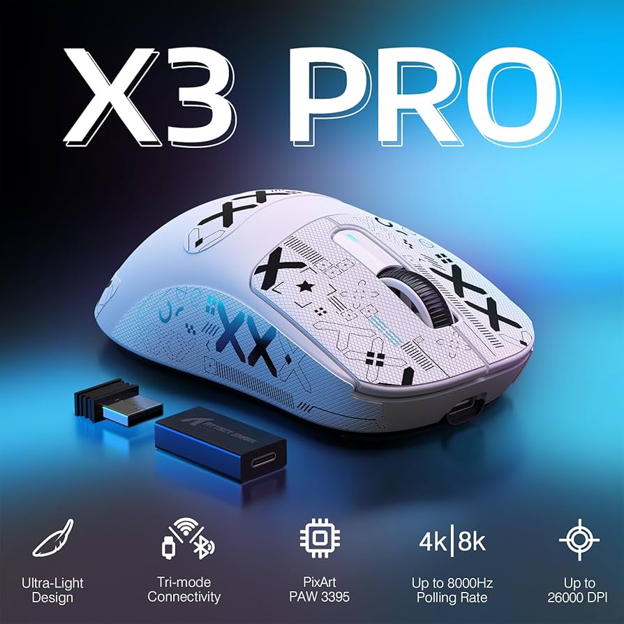 Attack Shark X3 Pro Wireless Gaming Mouse in Pakistan Vortex Gears