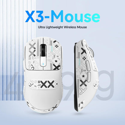 Attack Shark X3 Wirelesst Gaming Mouse - White | Vortex Gears 