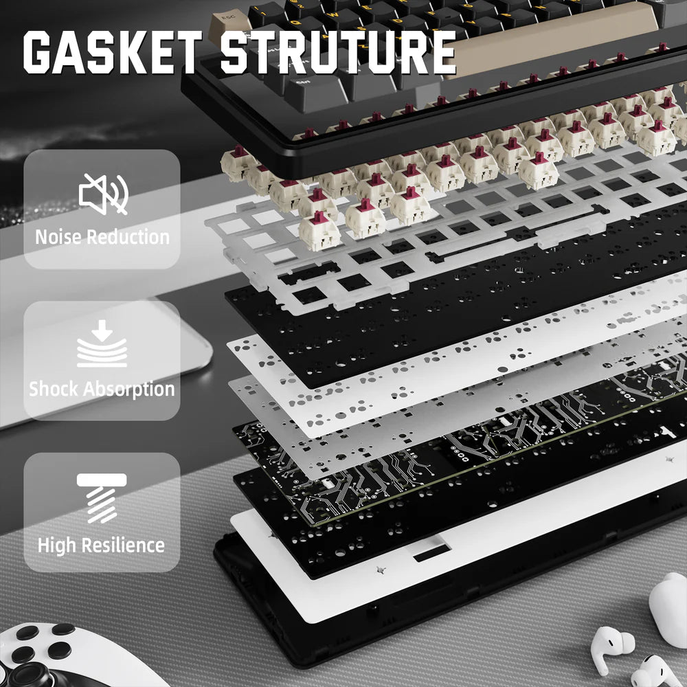 Attack Shark X66 Starry Black Gasket Mount Keyboard