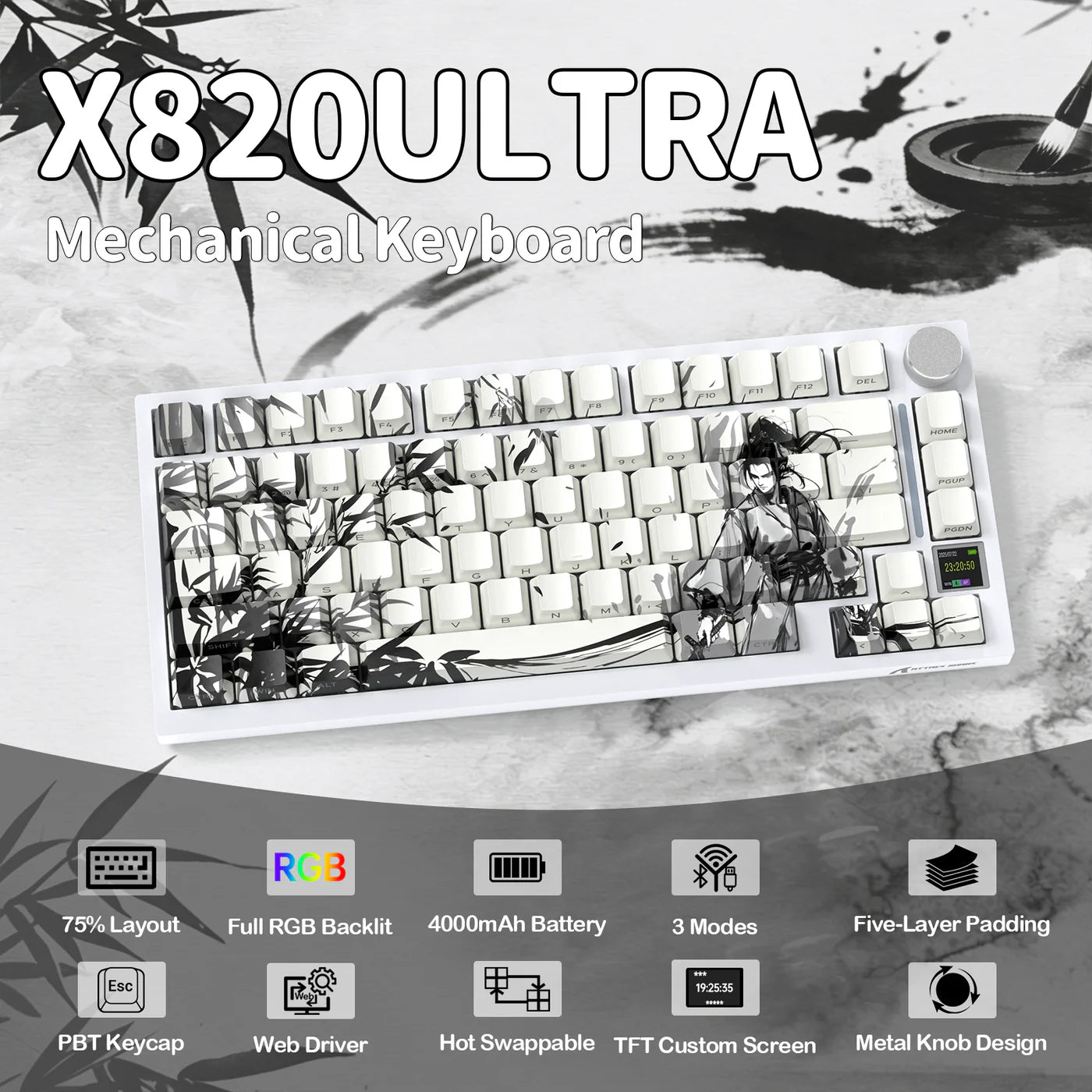 Attack Shark X820Ultra Dark Warrior Gaming Keyboard