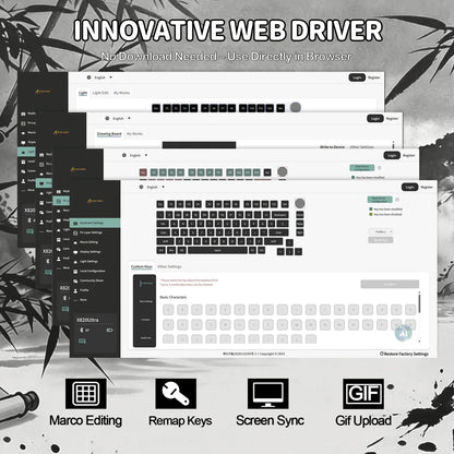 Attack Shark X820Ultra Dark Warrior wireless keyboard customizable via software