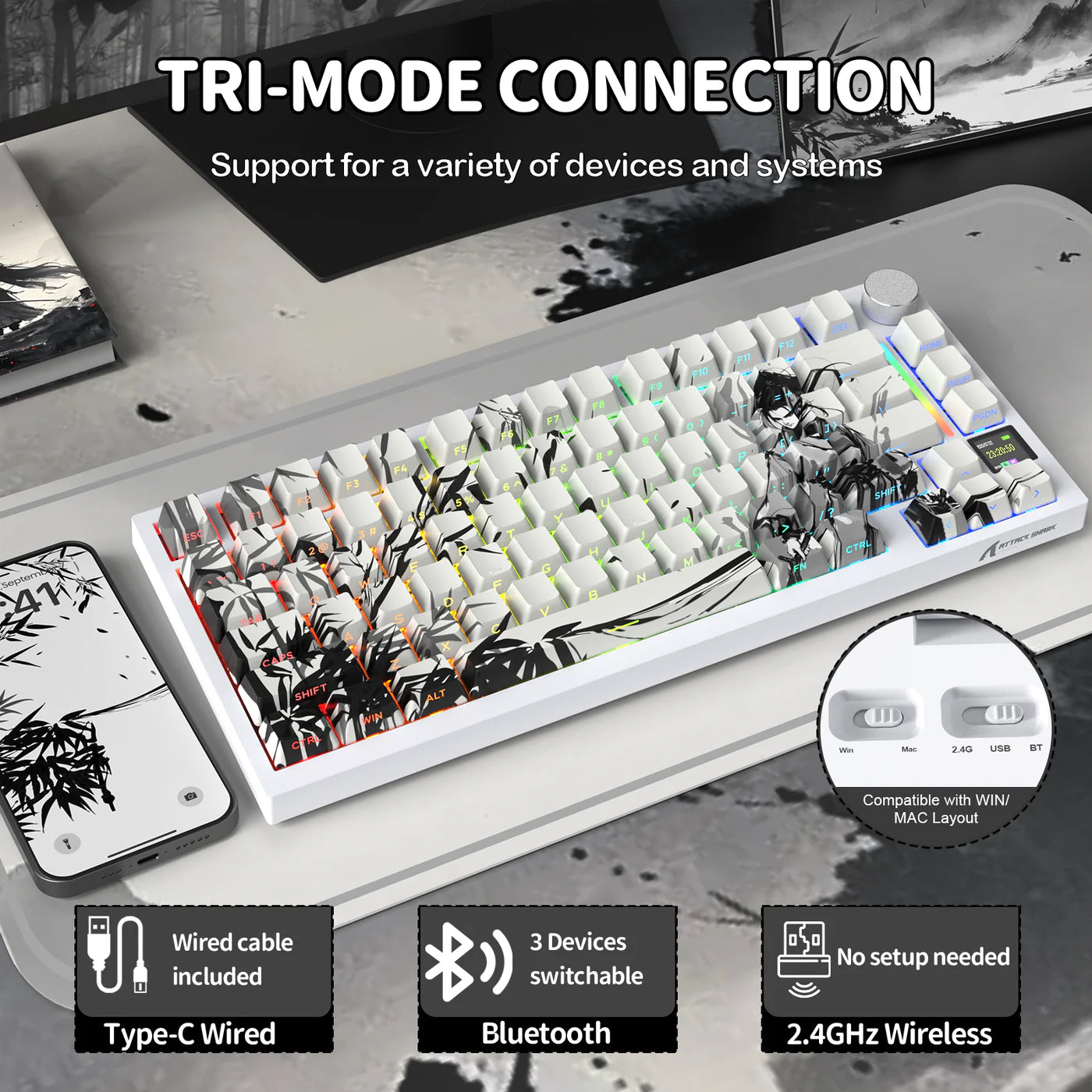 Attack Shark X820Ultra Tri Mode Wireless Keyboard