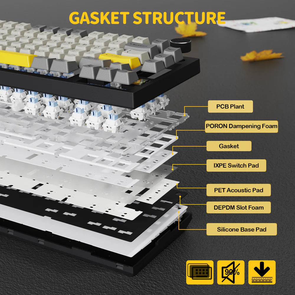 Attack Shark X820 Ultra Star Black Gasket Mount Mechanical Keyboard