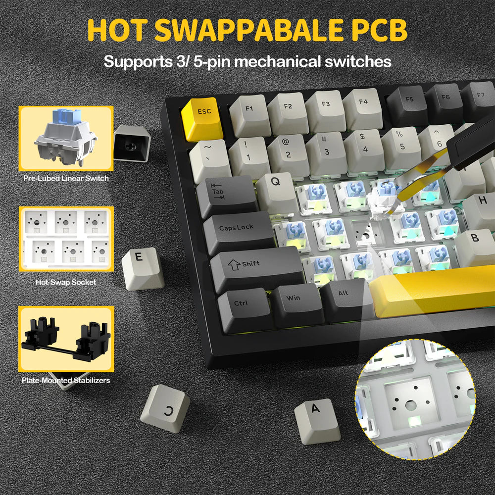 Attack Shark X820 Ultra Star Black Hot Swappable Keyboard