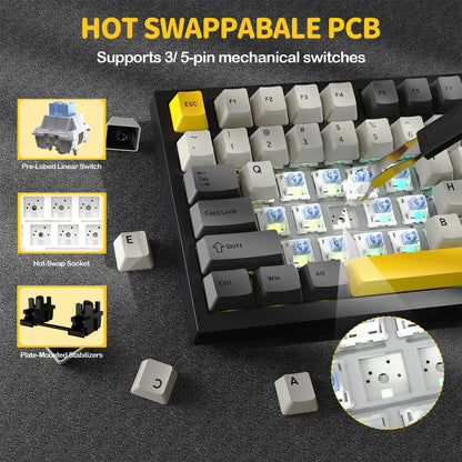 Attack Shark X820 Ultra Star Black Hot Swappable Keyboard