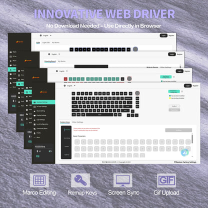 Attack_Shark_X820_Ultra_starlight_white_wireless_mechanical_keyboard_with_Web_driver_support