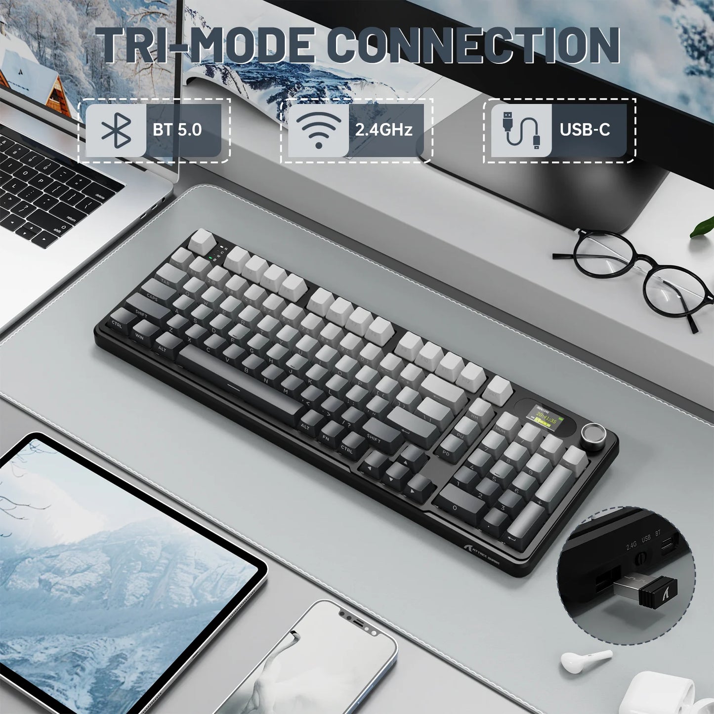 Attack_Shark_X98_Pro_Gradient_Bkack_Tri_Mode_Gaming_Keyboard_with_LCd_Knob