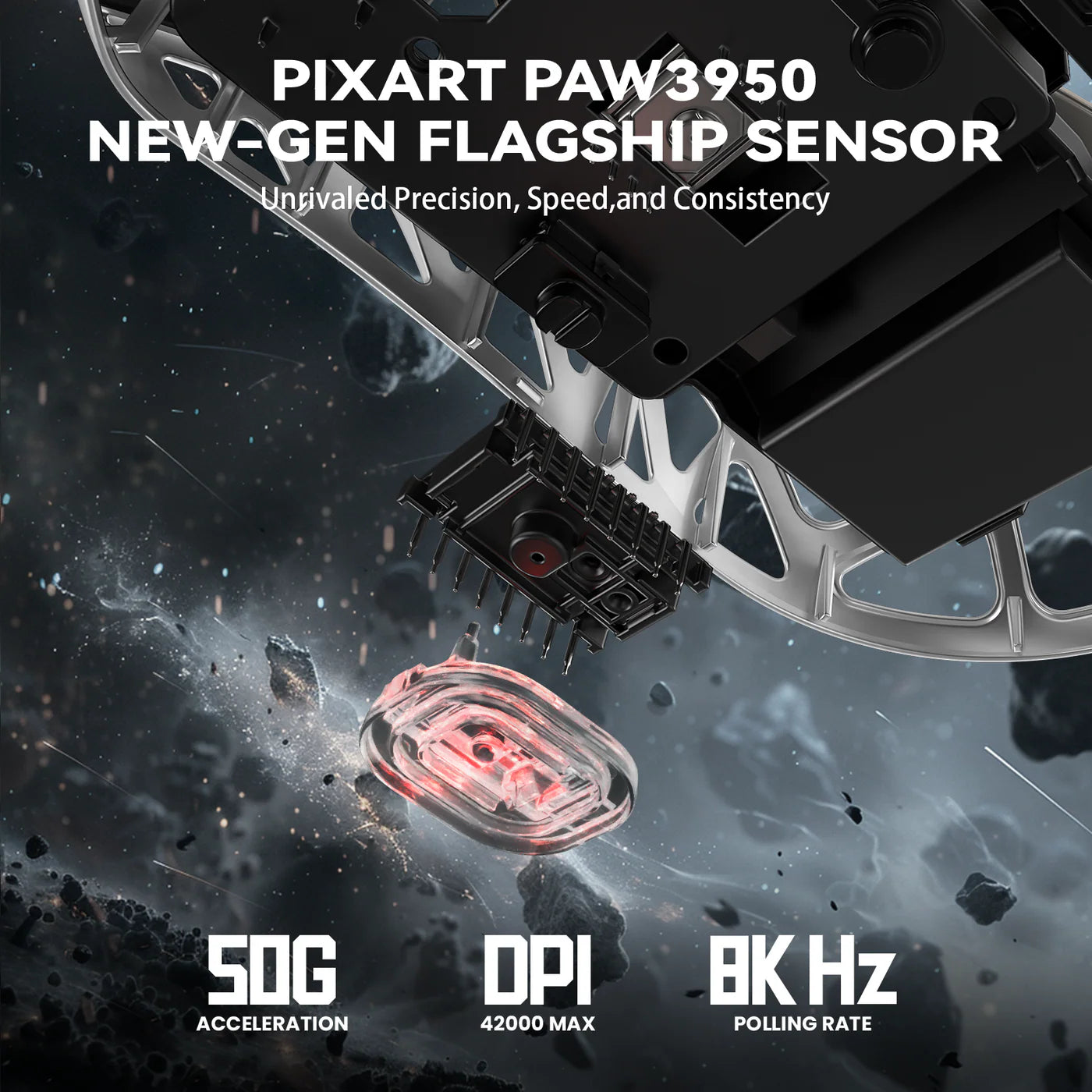 Attack shark r2 magnesium ally pixart paw3950 flagship sensor