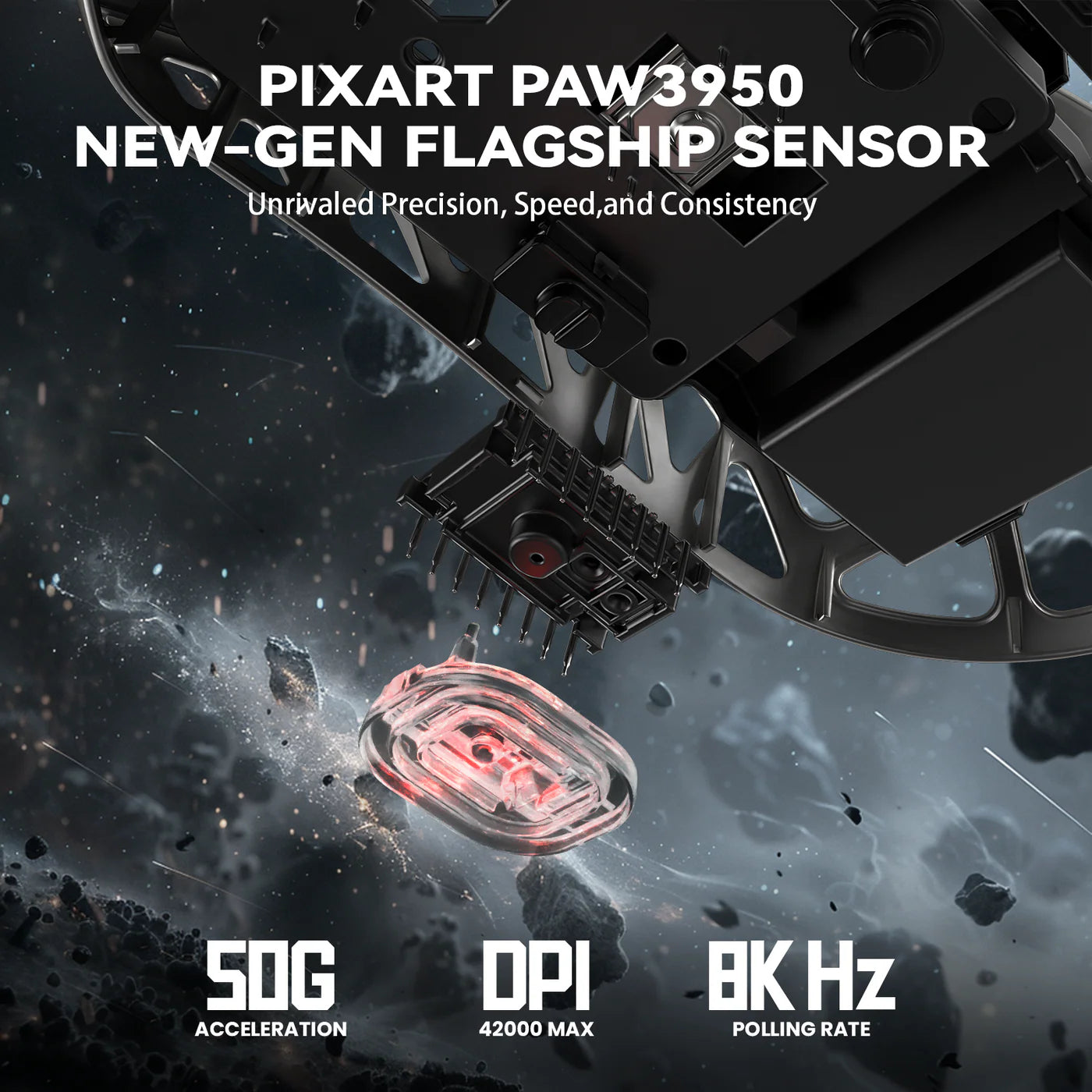 Attack shark r2 magnesium ally pixart paw3950 flagship sensor