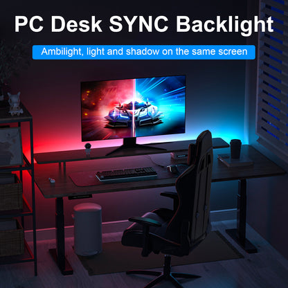 X LIGHT PC SYNC Desk Backlight RGBIC Gaming Desk Light with Screen Sync