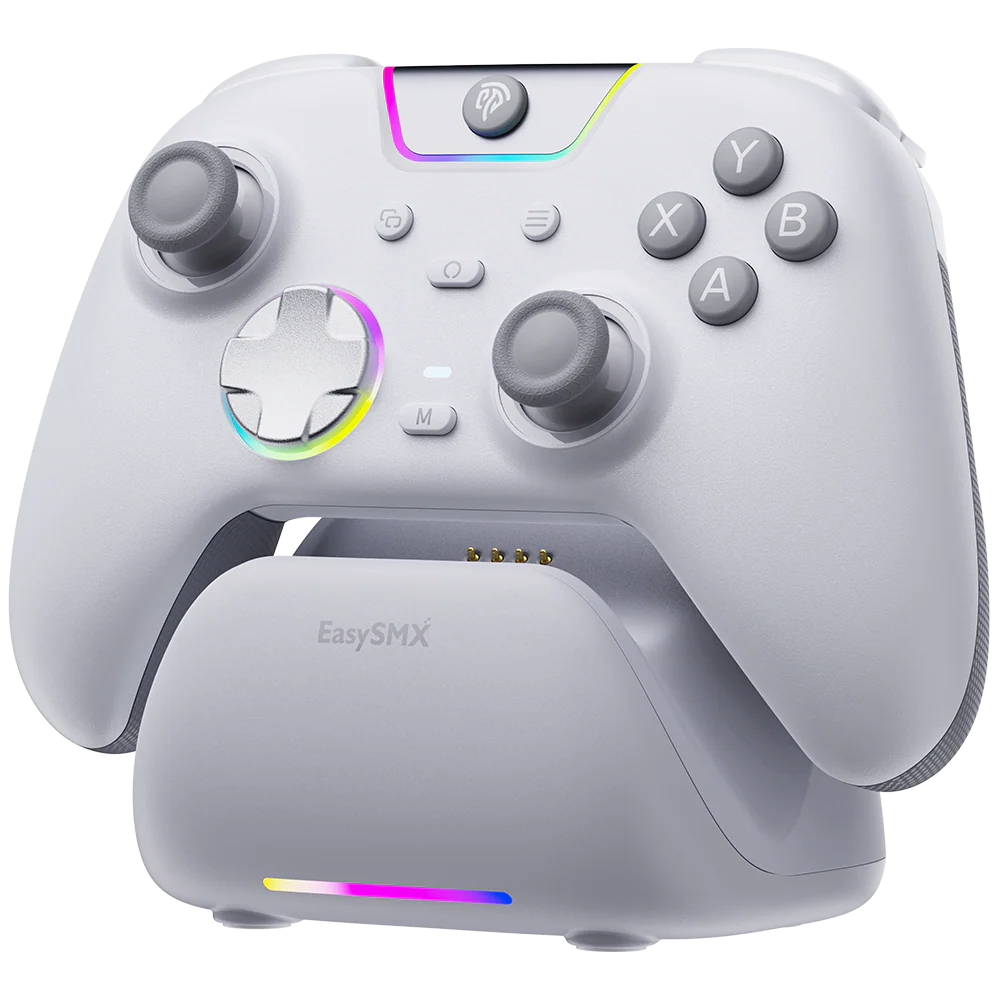 EasySMX_X05_Pro_white_with_Charging_Dock_wireless_gaming_controller