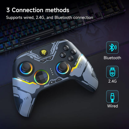 EasySMX X15 Mecha Wireless Gaming Controller, tri mode connectivity