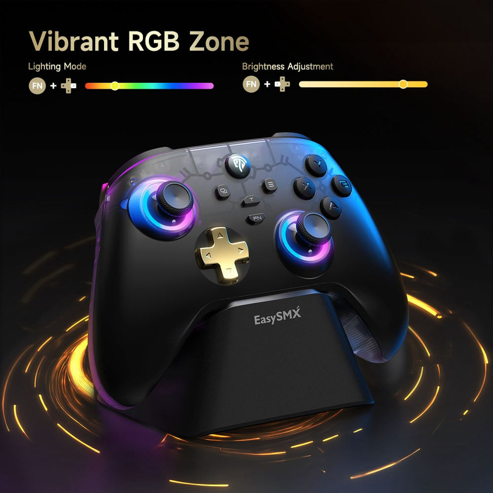 EasySMX D05 RGB Wireless Gaming Controller with Dock – Hall Effect, No ...