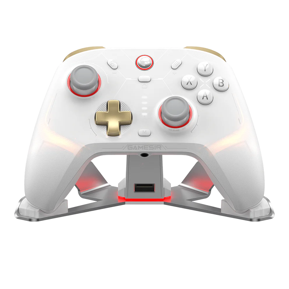 GameSir Cyclone 2 Phantom White Wireless Gaming Controller with Charging Dock