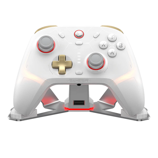 GameSir Cyclone 2 Phantom White Wireless Gaming Controller with Charging Dock