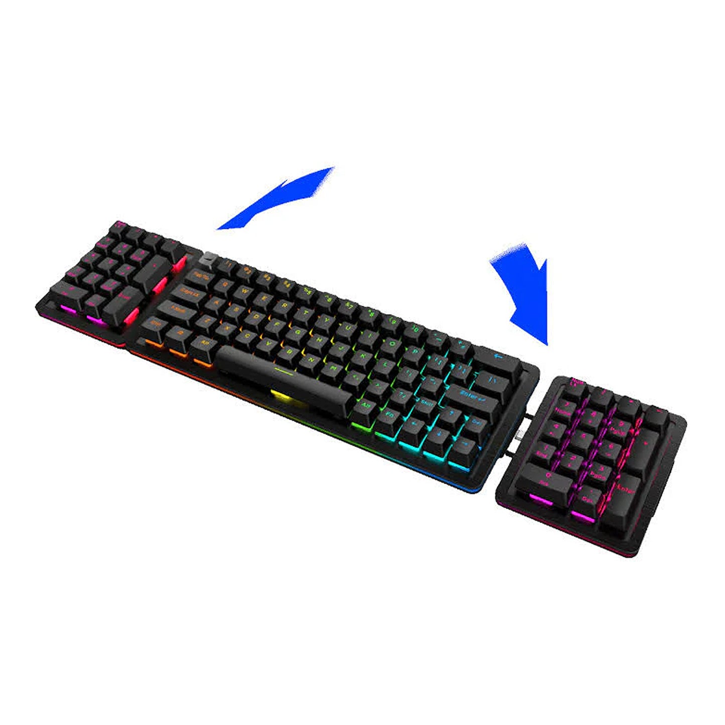 Mountain Everest 60% Mechanical Keyboard with Detachable numpad for both sides