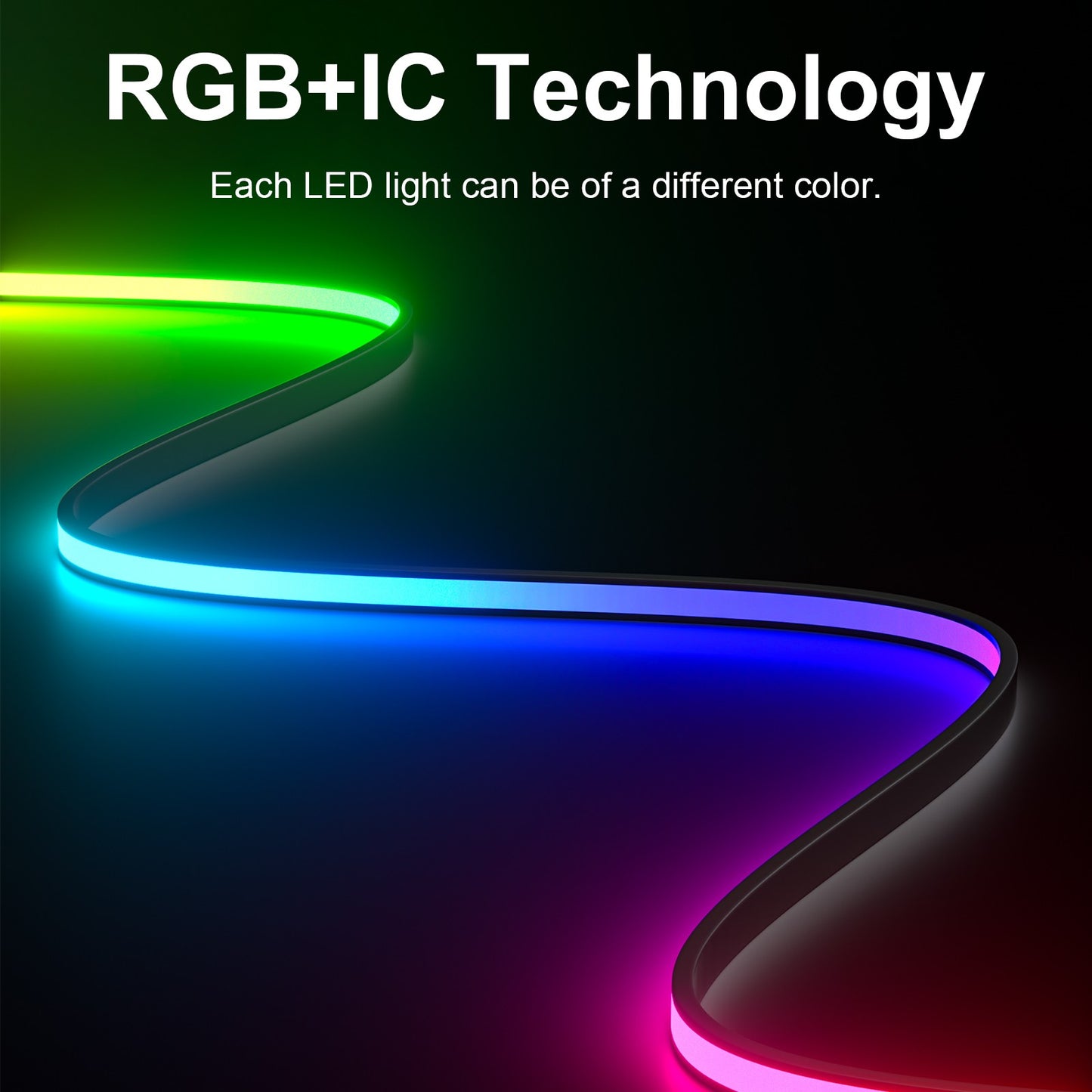 Smart Monitor Sync Backlight RGBIC Addressable USB LED Display Sync Light – Screen Sync, Music & Mic Mode, PC Software Controlled