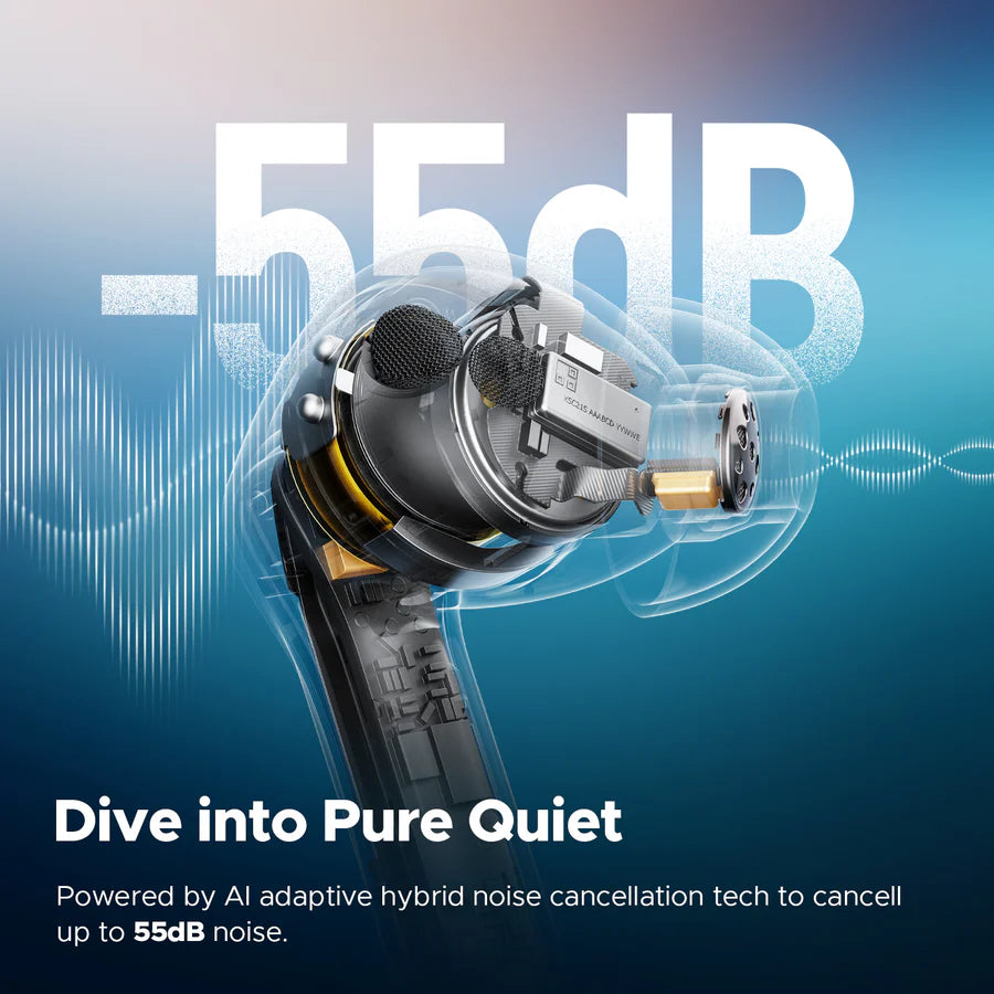 SoundPEATS Air5 Pro AI Call Noise Reduction