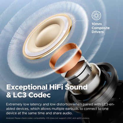 SoundPEATS Air5 Pro hifi and LC3 Codec