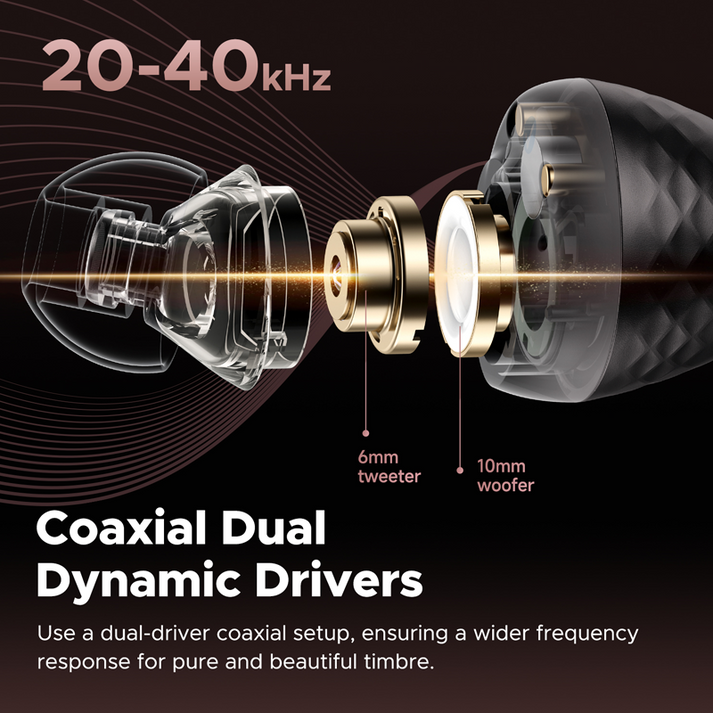 Soundpeats Engine 4 - Coaxial Dual Dynamic Drivers