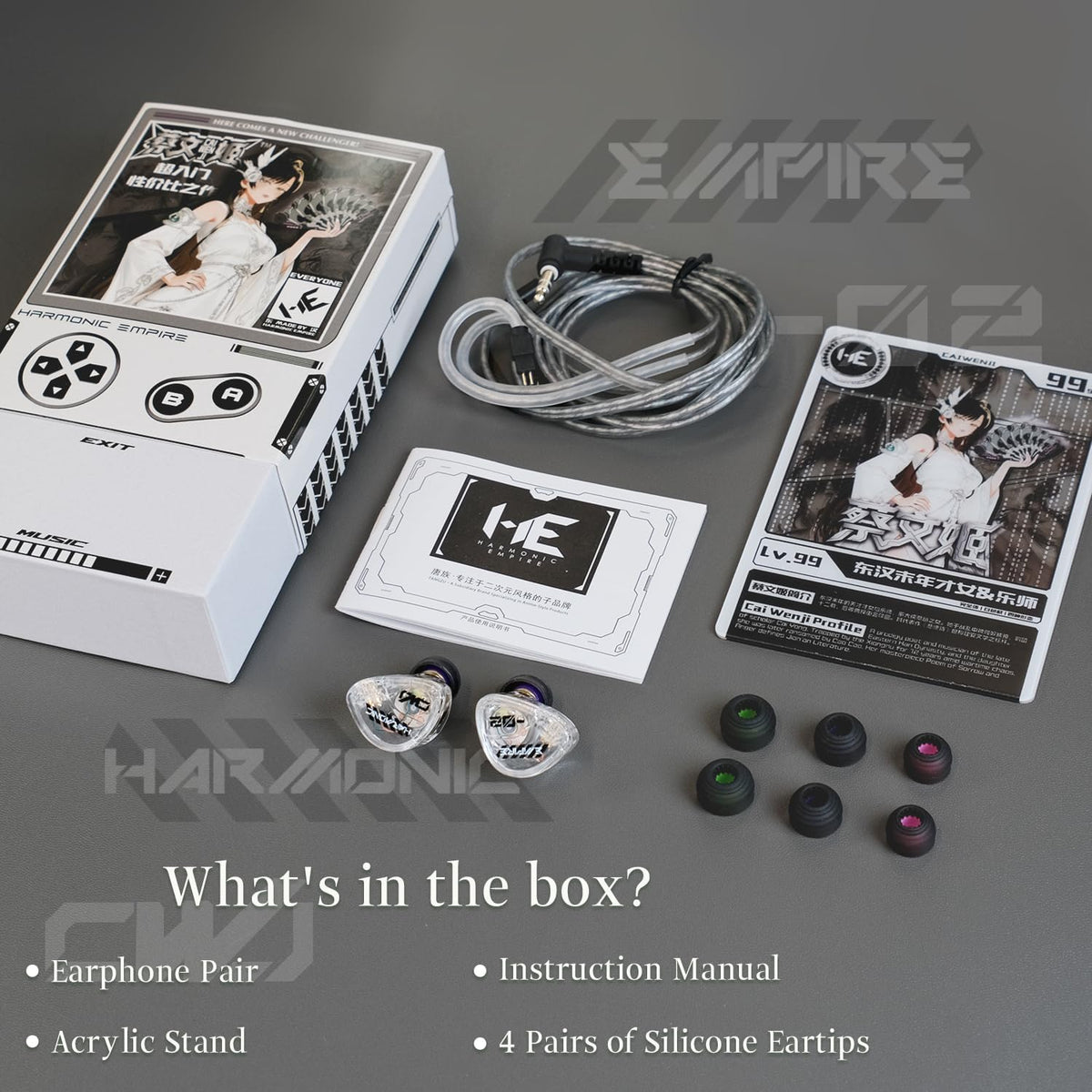 TANGZU HE Cai Wenji 10mm dynamic driver earphones box