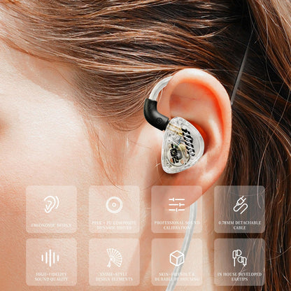 TANGZU HE Cai Wenji 20Hz to 20kHz wired IEM earphones