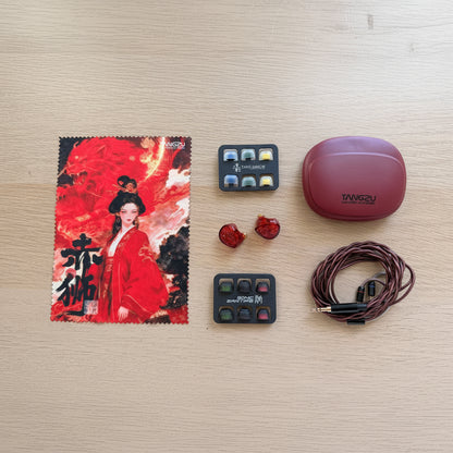 Tangzu Wan'er SG 2 Red Lion Edition Gaming IEM Packing List