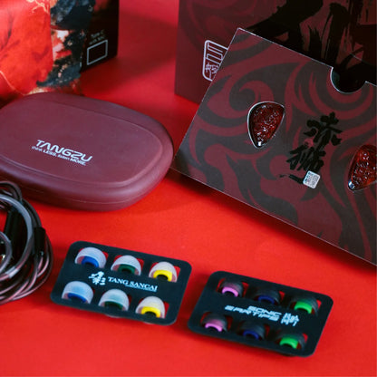 Tangzu Waner SG 2 Red Lion Edition with silicone case, tang sancai and sonic eartips