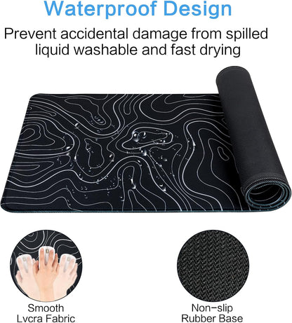 Topographic Mouse Pad water proof and Anti Slip Base