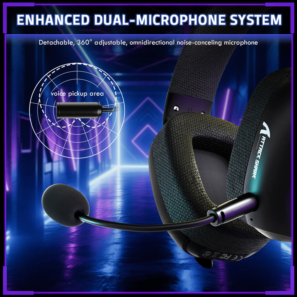 attack shark l80pro dual microphone system