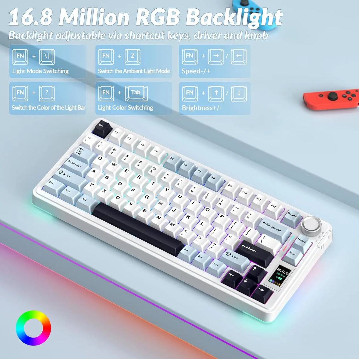 S75 Pro AULA S75 PRO Wireless Mechanical Keyboard with Screen & Knob, 75% Hot ...