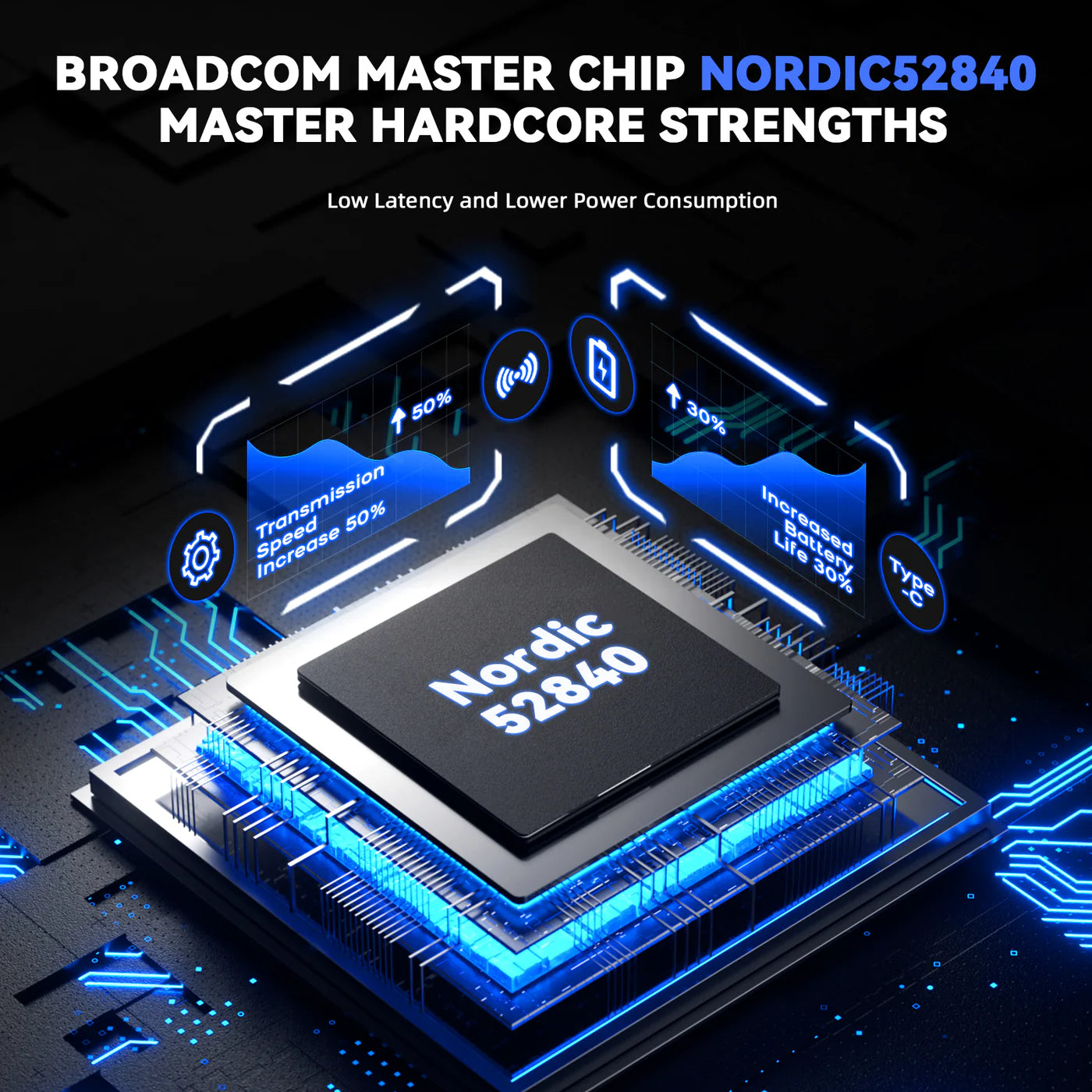 broadcom master chip nordic52840 master hardcore strengths attack shark g3 pro