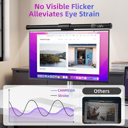 aluminium monitor light bar with adjustable brightness and color temperature