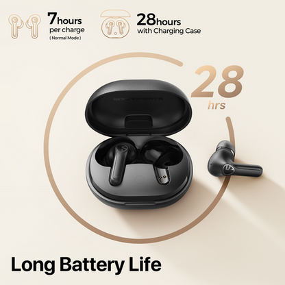 soundpeats t3 pro earbuds 28 hours battery