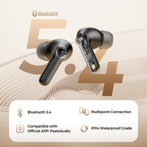 soundpeats t3 pro earbuds bluetooth 5.4 ipx4 waterproof