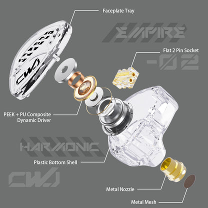 tANGZU HE Cai Wenji PEEK and PU diaphragm IEM earphones