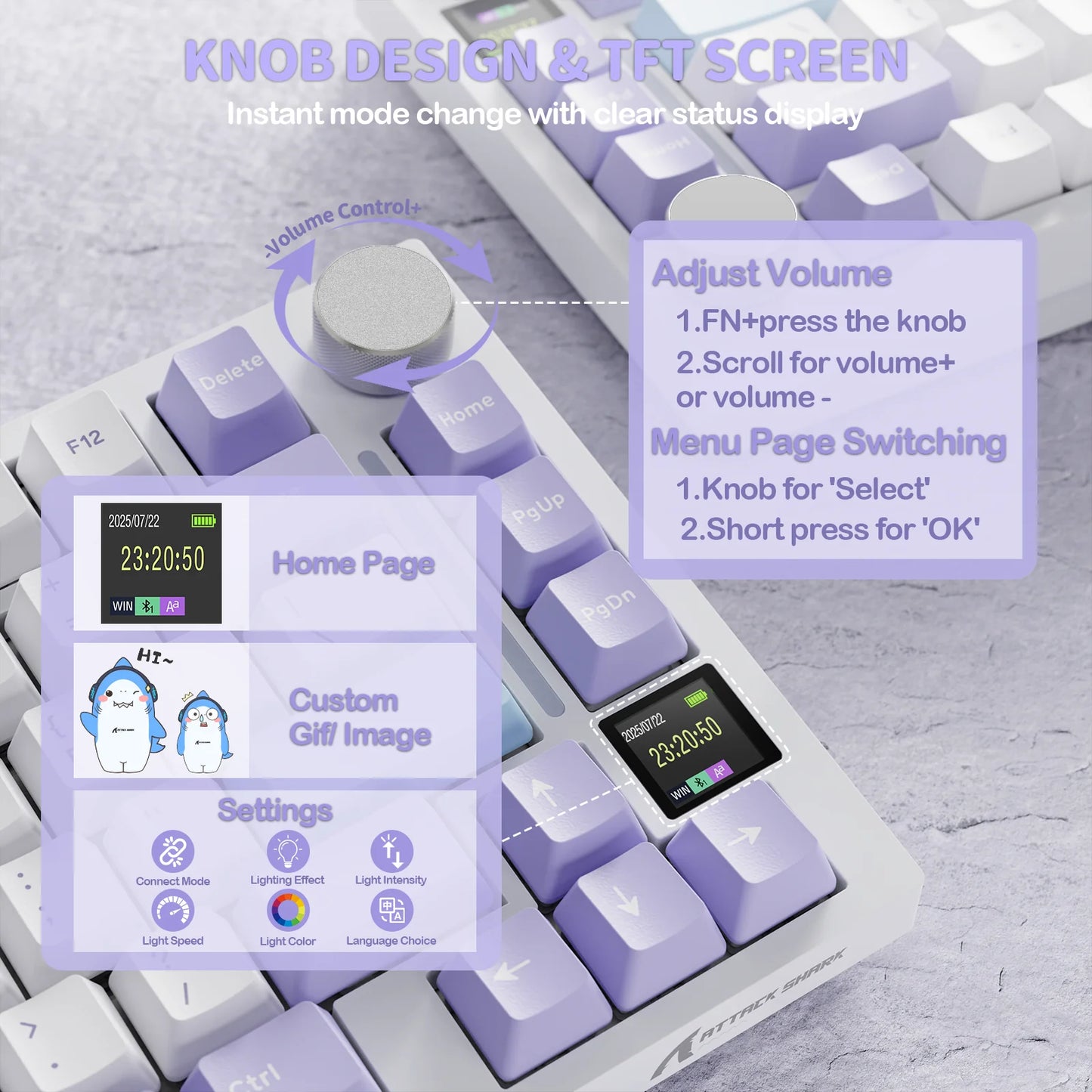 x820_ultra_Premium_white_gaming_keyboard_with_display_and_control_knob
