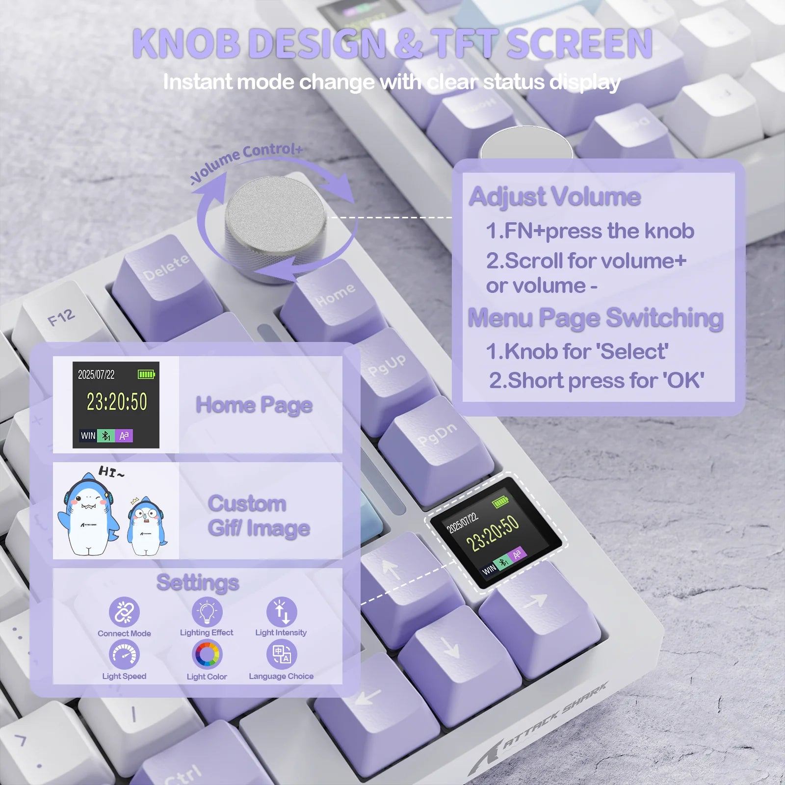 x820_ultra_Premium_white_gaming_keyboard_with_display_and_control_knob