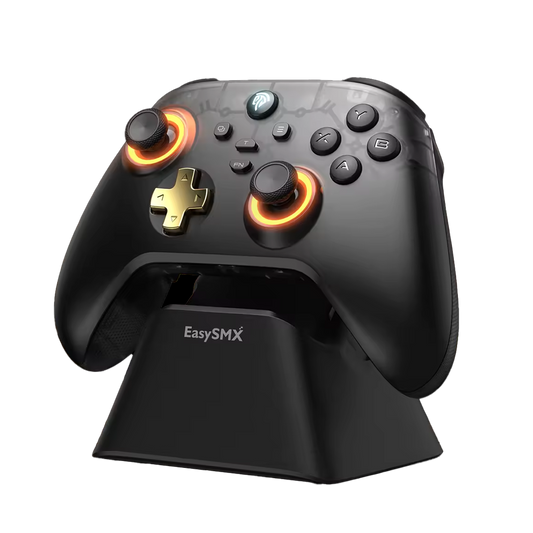 EasySMX D05 RGB Wireless Gaming Controller with Dock – Hall Effect, No Stick Drift, 3-Mode Connection
